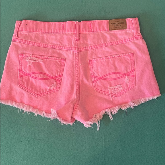 Hot Pink denim Shorts - Abercrombie & Fitch - Picture 2 of 3
